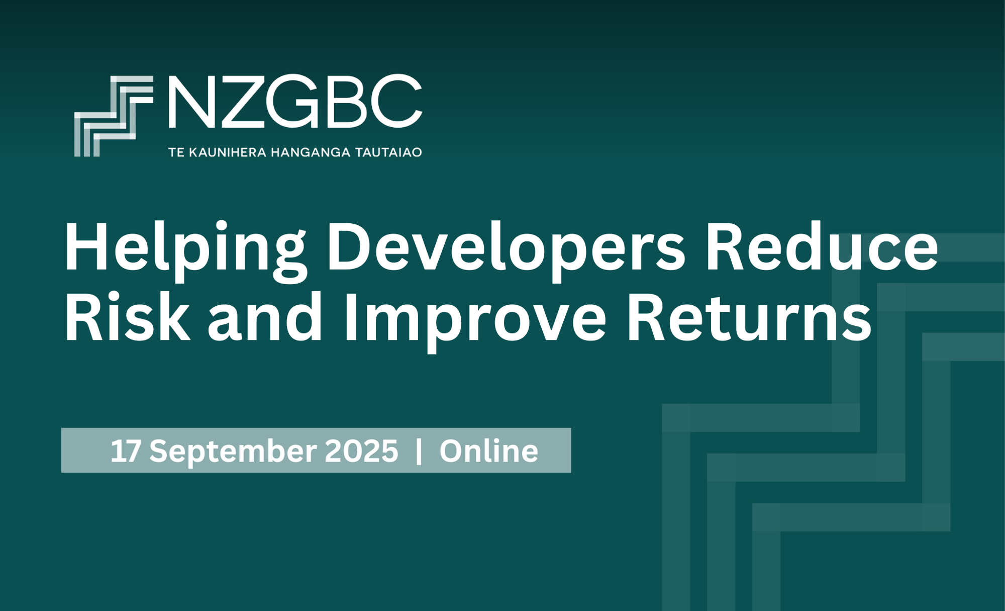 Webinar - Helping Developers Reduce Risk and Improve Returns