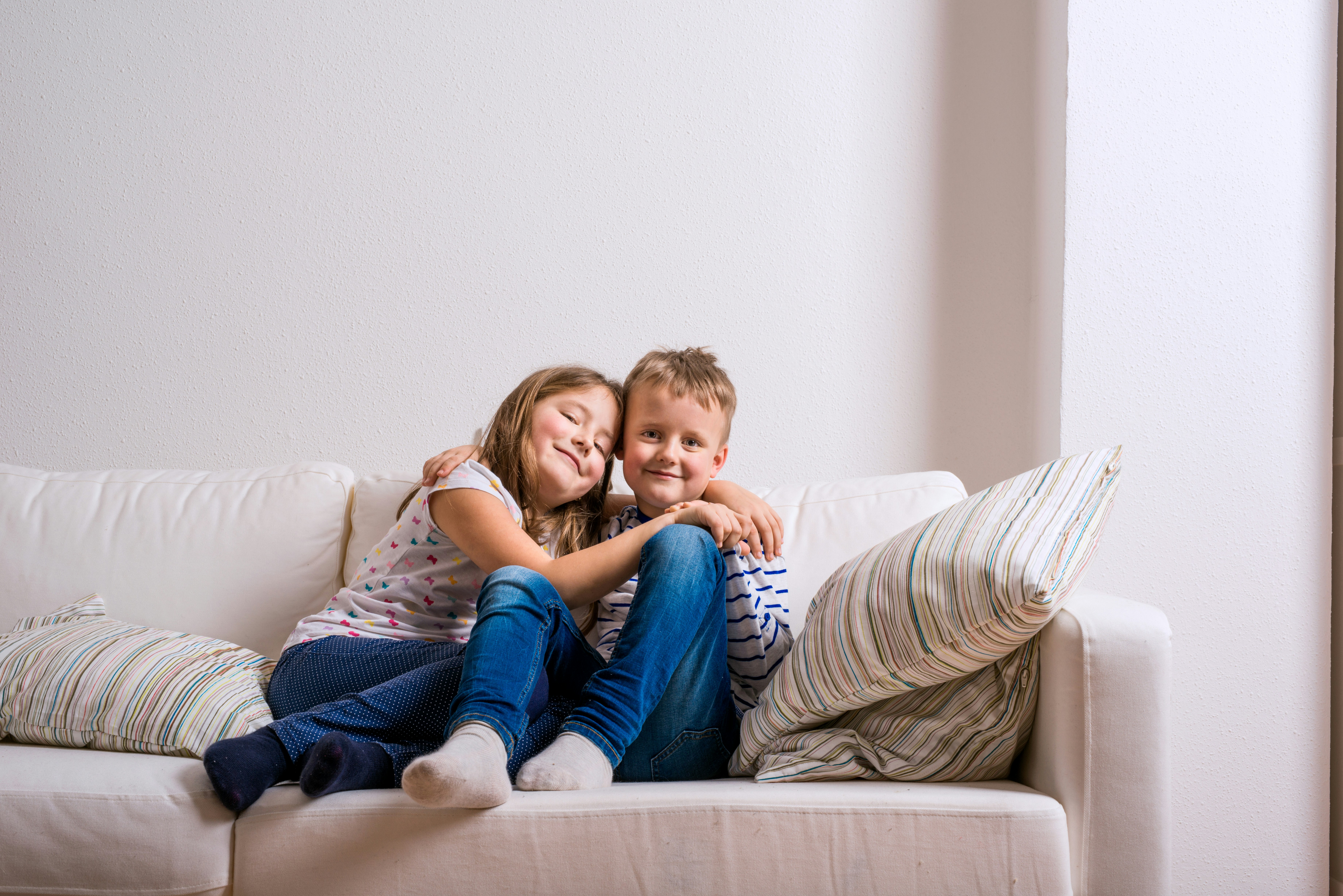 Kids on couch